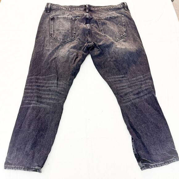 Frame Le Garçon Crop Wilkinson Destruct Charcial Denjm Jeans Size 32 - Picture 3 of 8